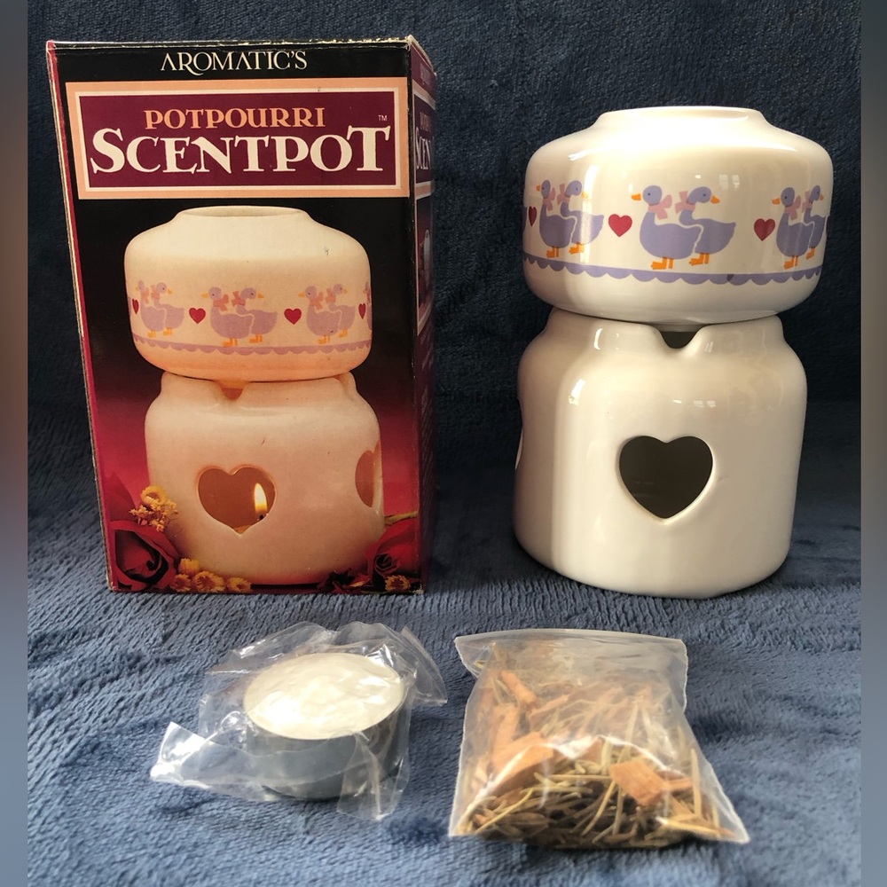 Aromatic’s Scentpot Potpourri Vintage NOB WW-7013 Ducks Bubblin Hot Apple Pie
